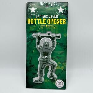 Captain Lager Army Bottle Opener – Novelty Stocking Stuffer Gift (New)